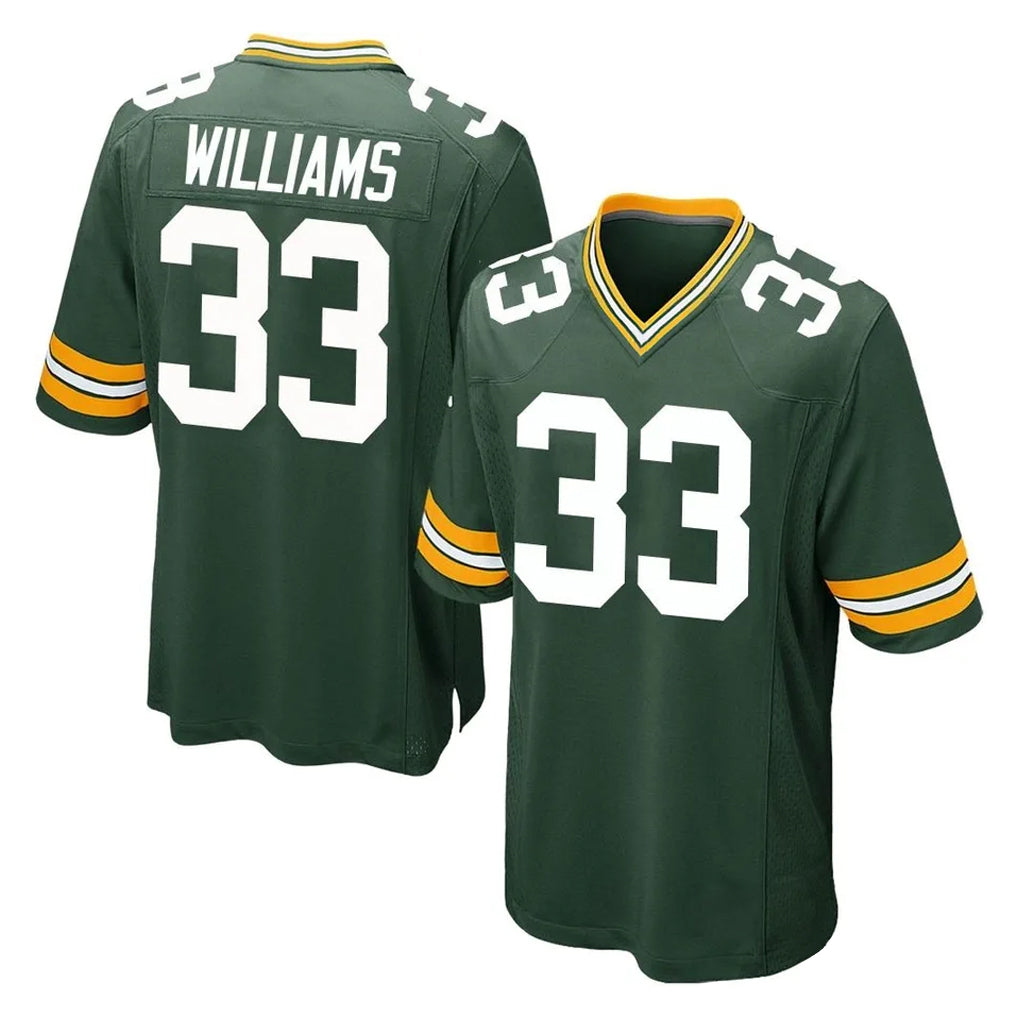GB.Packers #33 Evan Williams Player Green Home Game Edoa Stitched Jerseys