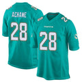 M.Dolphins #28 De'Von Achane Player Aqua Team Color Home Game Edoa Stitched Jerseys