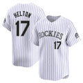 C.Rockies #17 Todd Helton Player White Limited Home Edoa Stitched Jerseys