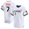H.Astros #7 Craig Biggio Player White City Connect Limited Home Edoa Stitched Jerseys
