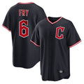 C.Guardians #6 David Fry Player Navy Home Game Edoa Stitched Jerseys