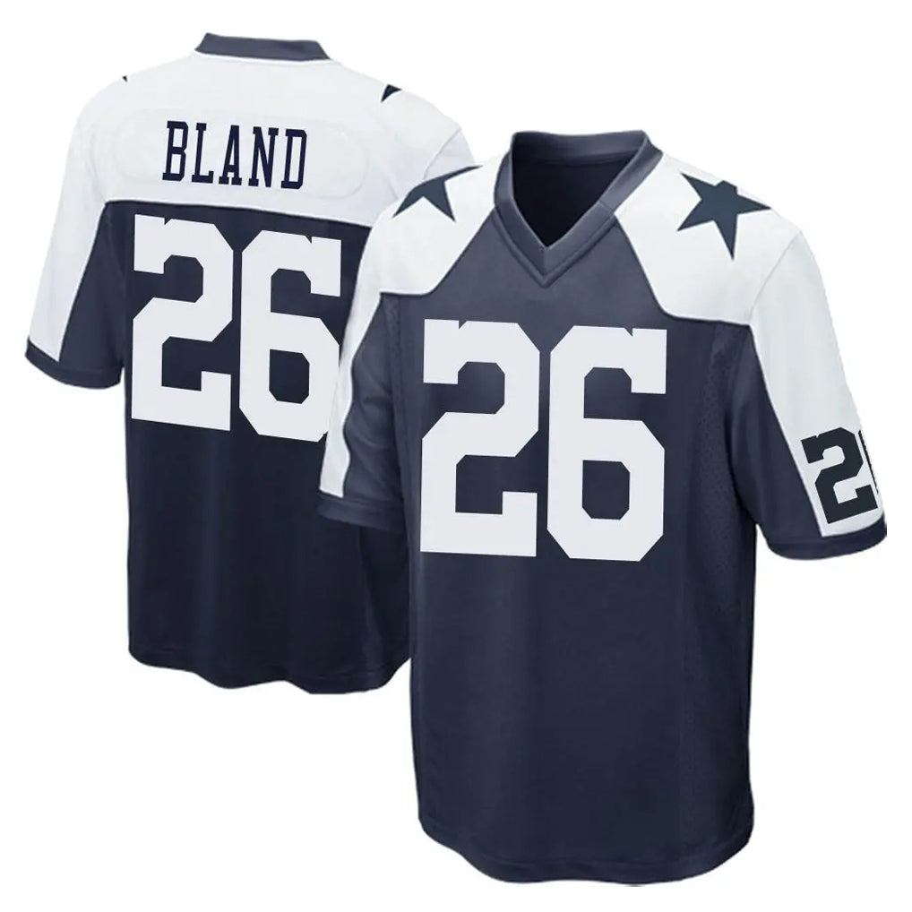 D.Cowboys #26 DaRon Bland Player Navy-White Alternate Home Game Edoa Stitched Jerseys