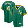 Athletics #4 Lawrence Butler Player Kelly Green Cooperstown Collection T-shirt Game Edoa Stitched Jerseys