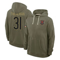 C.Bears #31 Dillon Thieneman Player Olive Salute to Service Pullover Hoodies Limited Edoa Stitched Jerseys