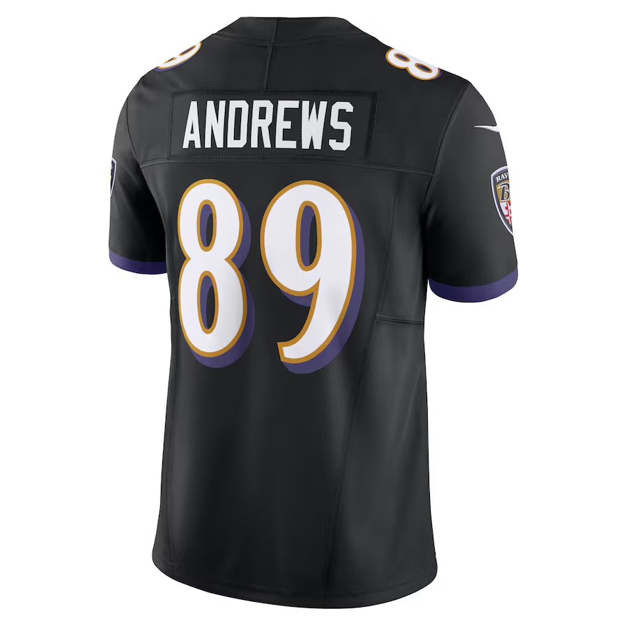 B.Ravens #89 Mark Andrews Player Black Vapor F.U.S.E. Limited Edoa Stitched Jerseys