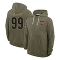 C.Bengals #99 Myles Murphy Player Olive Salute to Service Pullover Hoodies Limited Edoa Stitched Jerseys