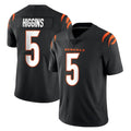 C.Bengals #5 Tee Higgins Player Black Vapor Untouchable Limited Home Game Edoa Stitched Jerseys