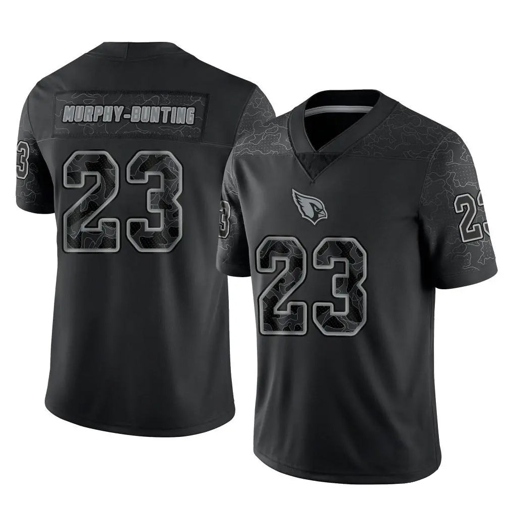 A.Cardinals #23 Sean Murphy-Bunting Player Black RFLCTV Limited Home Game Edoa Stitched Jerseys