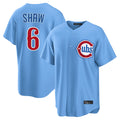 C.Cubs #6 Matt Shaw Player Light Blue Home Game Edoa Stitched Jerseys