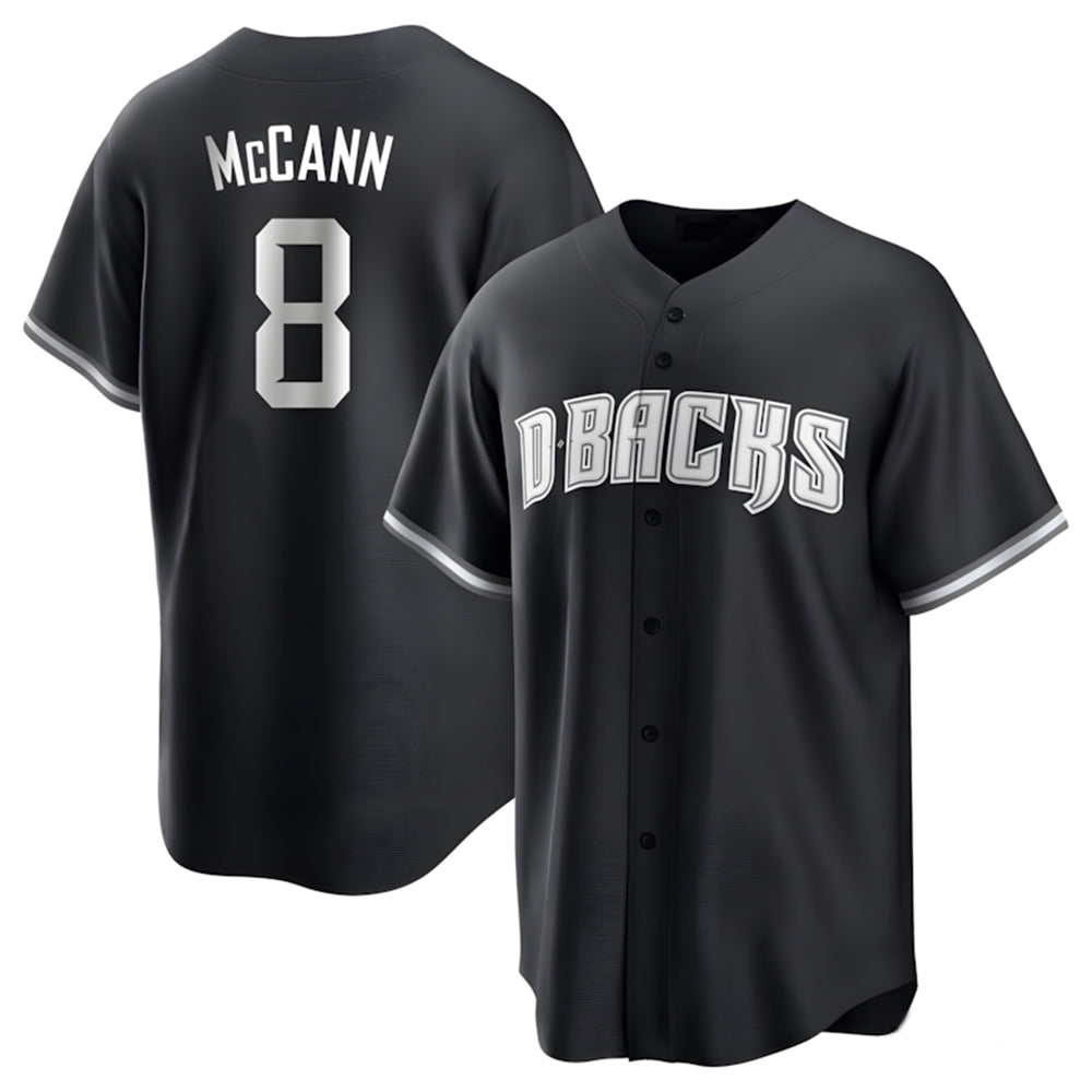 A.Diamondbacks #8 James McCann Player Black Game Home Edoa Stitched Jerseys
