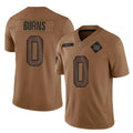 NY.Giants #0 Brian Burns Player Brown Salute To Service Limited Edoa Stitched Jerseys