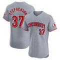 C.Reds #37 Tyler Stephenson Player Gray Limited Elite Home Edoa Stitched Jerseys