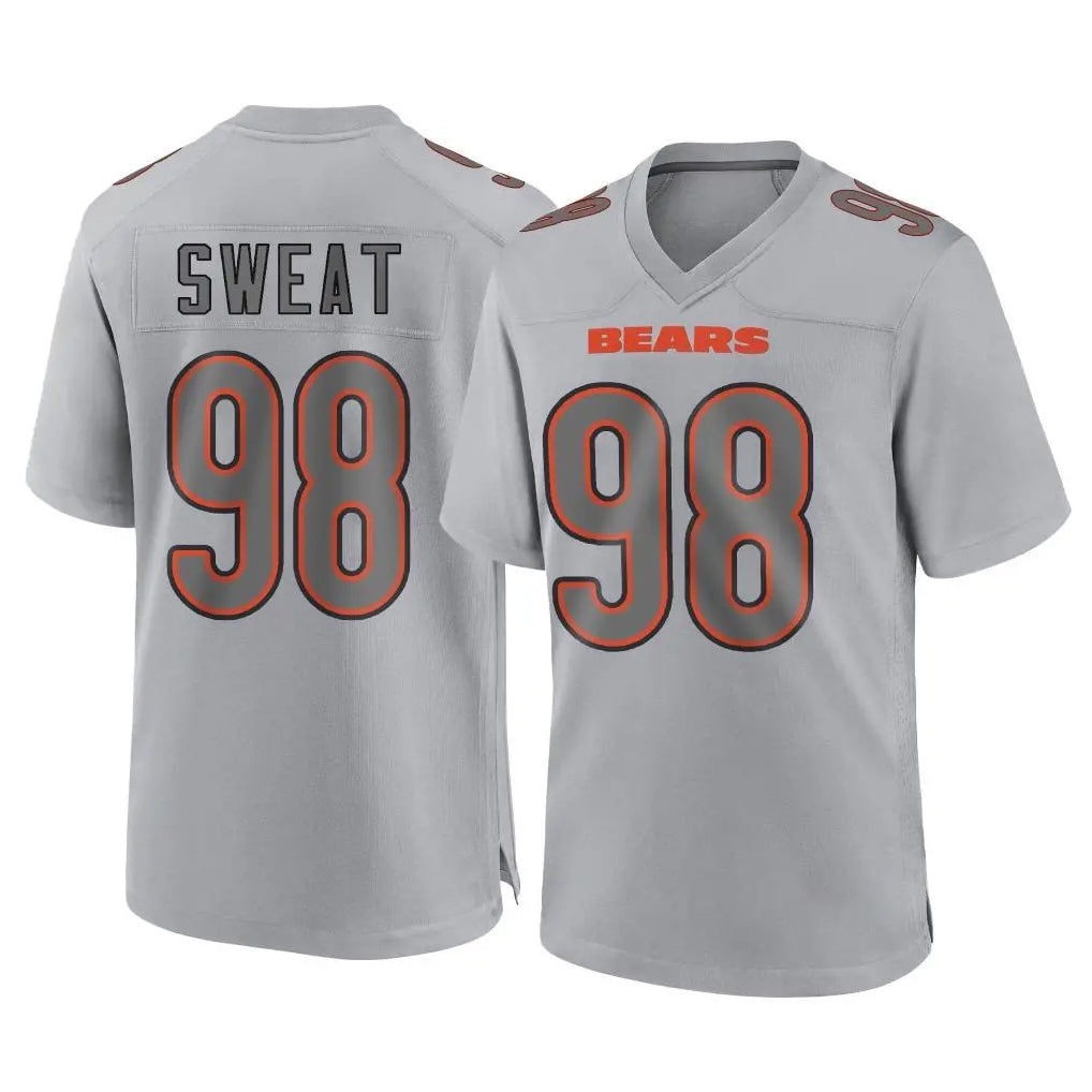C.Bears #98 Montez Sweat Player Gray Atmosphere Fashion Game Edoa Stitched Jerseys