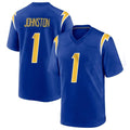 LA.Chargers #1 Quentin Johnston Player Royal Home Game Edoa Stitched Jerseys