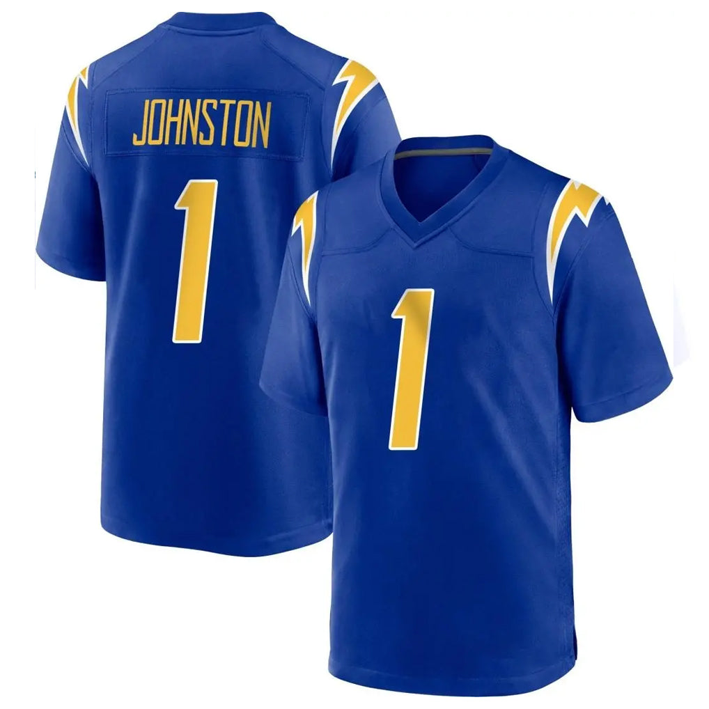 LA.Chargers #1 Quentin Johnston Player Royal Home Game Edoa Stitched Jerseys