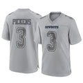 D.Cowboys #3 George Pickens Player Gray Atmosphere Fashion Home Game Edoa Stitched Jerseys