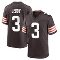 C.Browns #3 Jerry Jeudy Player Brown Home Game Edoa Stitched Jerseys
