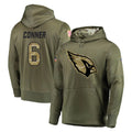A.Cardinals #6 James Conner Player Olive Salute to Service Limited Hoodie Edoa Stitched Jerseys