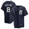 D.Tigers #8 Matt Vierling Player Navy Game Home Edoa Stitched Jerseys