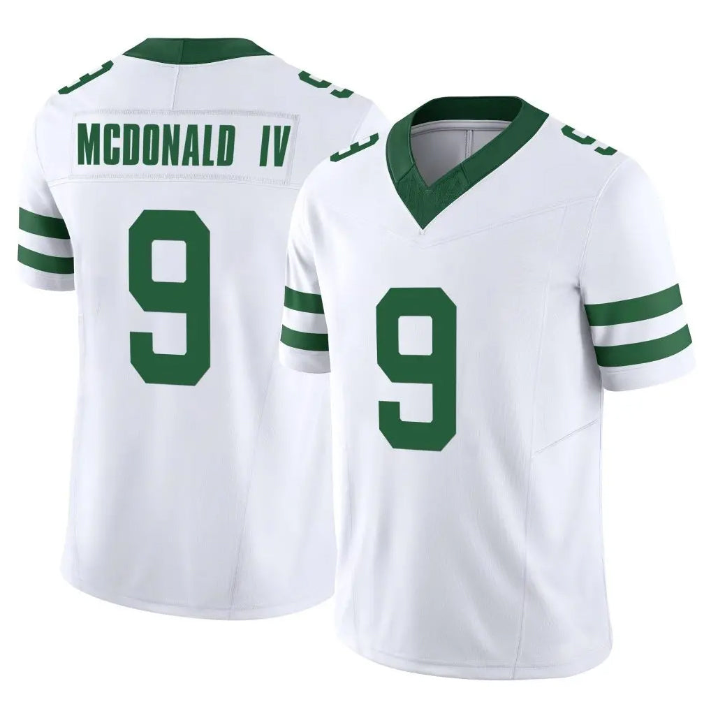 NY.Jets #9 Will McDonald IV Player White Legacy Limited Vapor F.U.S.E. Home Game Edoa Stitched Jerseys