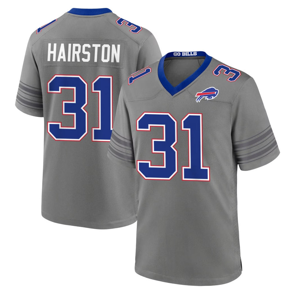 B.Bills #31 Maxwell Hairston Player Gray Nickel City Home Game Edoa Stitched Jerseys