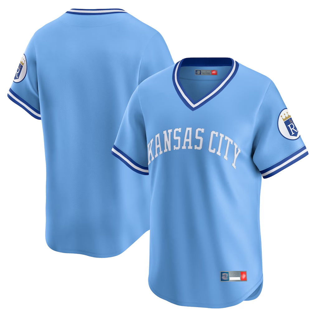 KC.Royals ## Royals Blank Player Light Blue Limited Throwback Cooperstown Collection T-shirt Edoa Stitched Jerseys