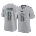 P.Eagles #6 DeVonta Smith Player Gray Atmosphere Fashion Home Game Edoa Stitched Jerseys
