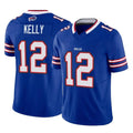 B.Bills #12 Jim Kelly Player Royal Vapor F.U.S.E. Limited Home Game Edoa Stitched Jerseys