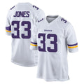 M.Vikings #33 Aaron Jones Sr. Player White Home Game Edoa Stitched Jerseys