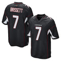 A.Cardinals #7 Jacoby Brissett Player Black Home Game Edoa Stitched Jerseys