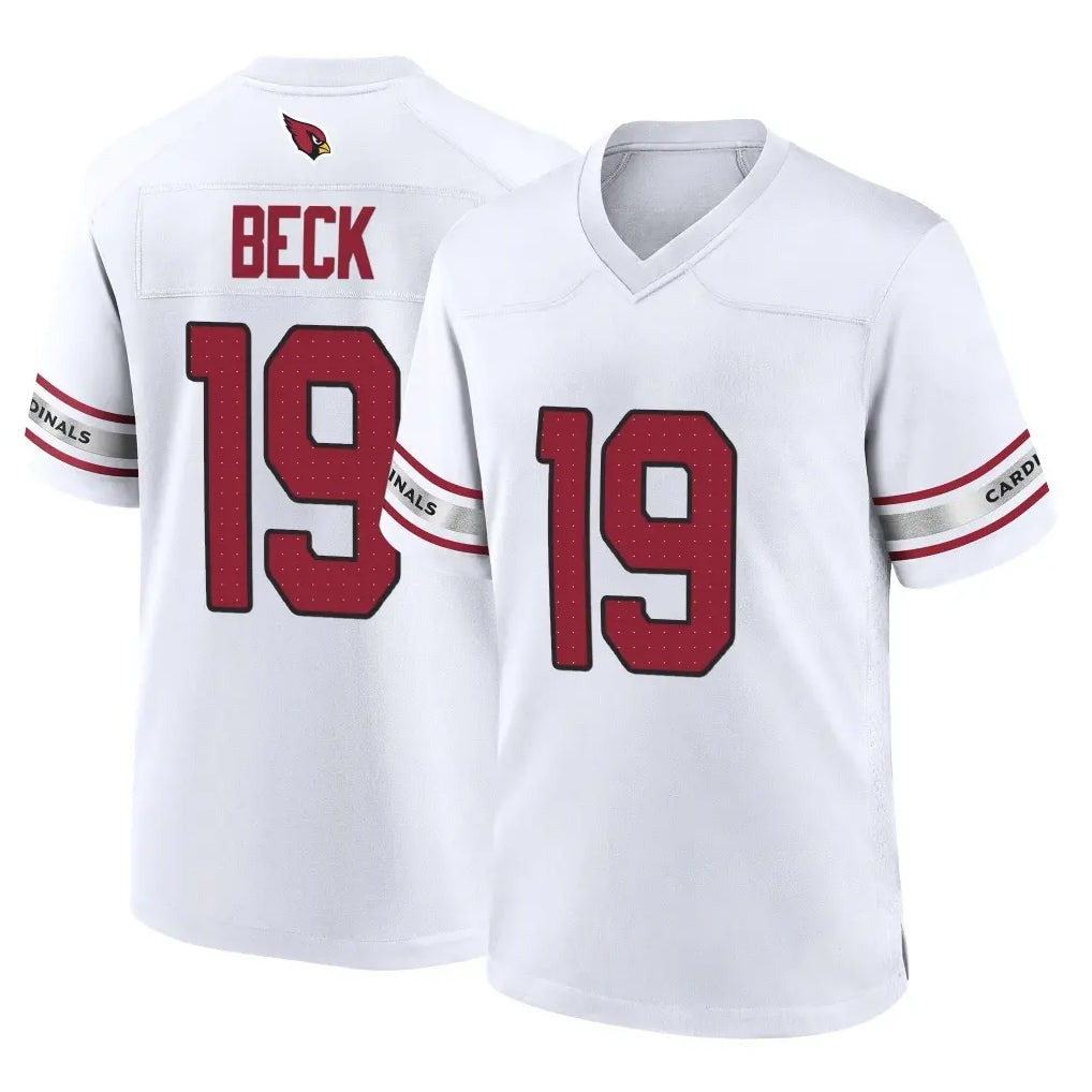 A.Cardinals #19 Carson Beck Player White Home Game Edoa Stitched Jerseys