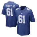 NY.Giants #61 John Michael Schmitz Jr. Player Royal Home Game Edoa Stitched Jerseys