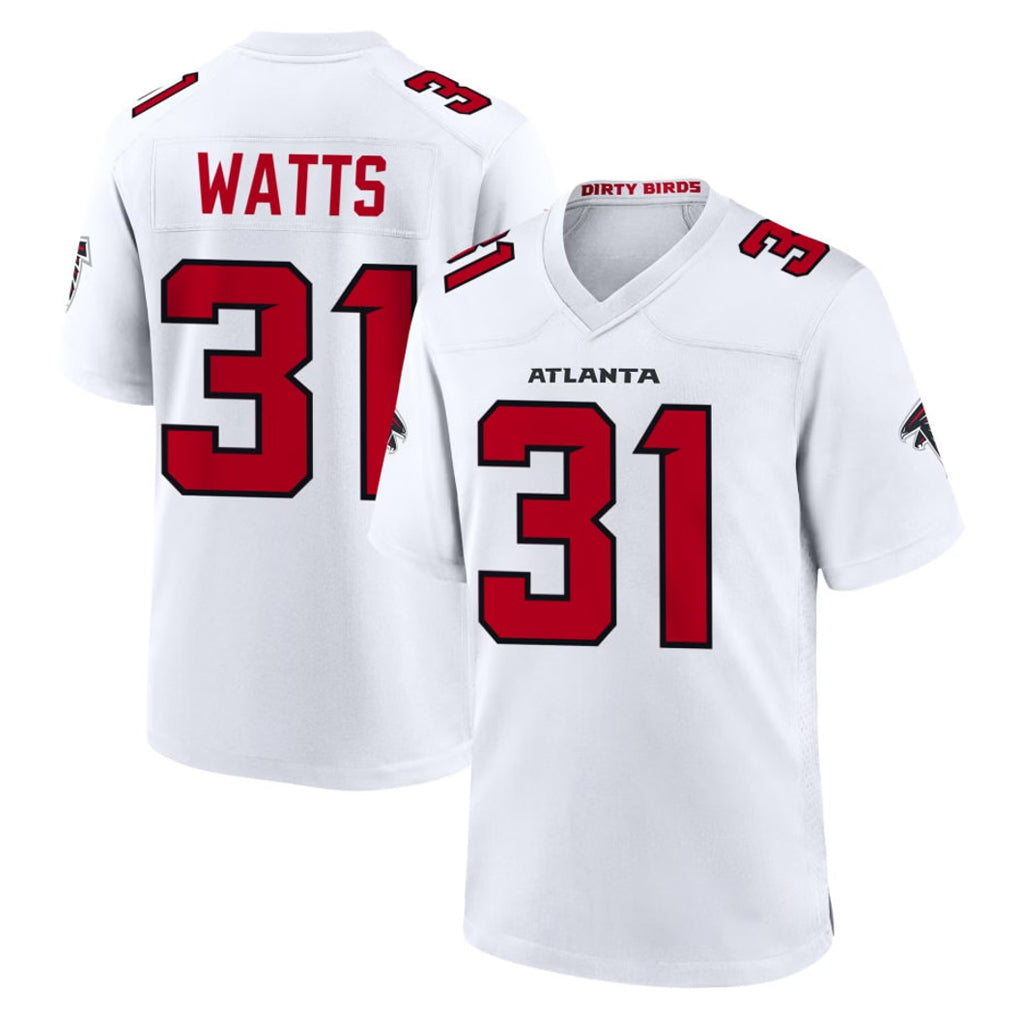 A.Falcons #31 Xavier Watts Player White Team Color Home Game Edoa Stitched Jerseys