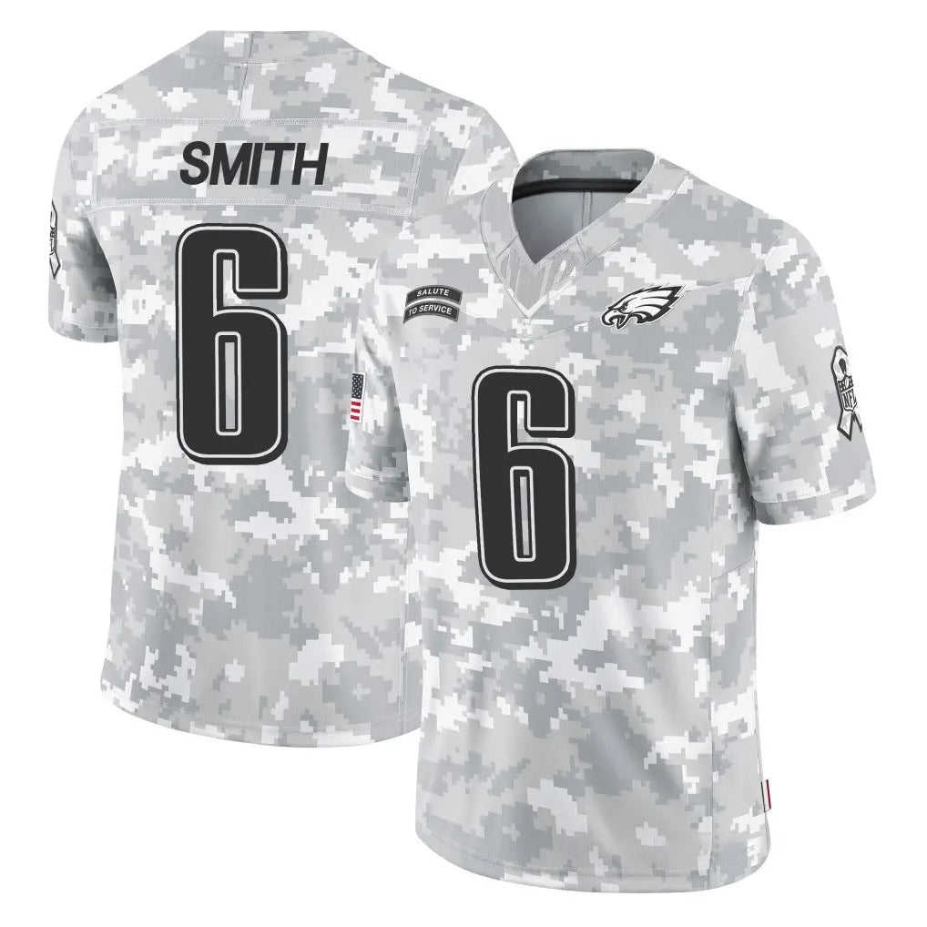P.Eagles #6 DeVonta Smith Player Arctic Camo Salute to Service Limited Game Edoa Stitched Jerseys