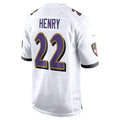 B.Ravens #22 Derrick Henry Player White Alternate Home Game Edoa Stitched Jerseys