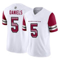 W.Commanders #5 Jayden Daniels White Vapor F.U.S.E. Limited Home Game Edoa Stitched Jerseys