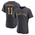 C.Guardians #11 Jose Ramirez Player Charcoal All-Star Limited Elite Home Edoa Stitched Jerseys