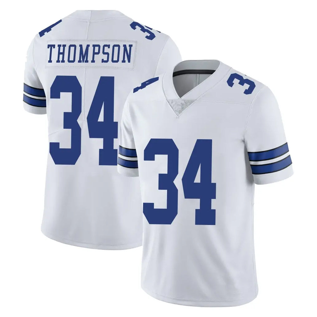 D.Cowboys #34 Jalen Thompson Player White Vapor Untouchable Limited Home Game Edoa Stitched Jerseys