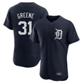 D.Tigers #31 Riley Greene Player Navy Limited Elite Home Edoa Stitched Jerseys