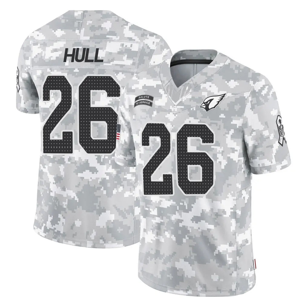 A.Cardinals #26 Evan Hull Player Arctic Camo Limited Salute To Service Home Game Edoa Stitched Jerseys