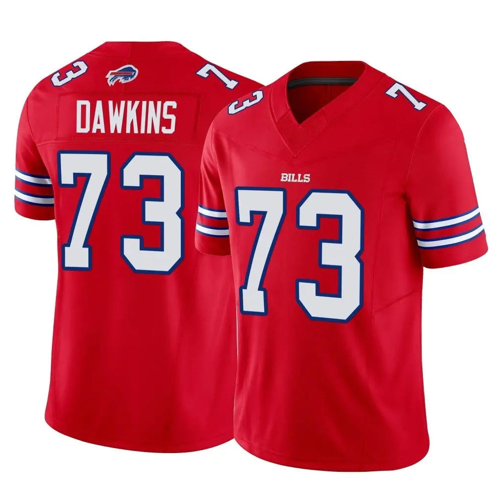 B.Bills #73 Dion Dawkins Player Red Vapor F.U.S.E. Limited Edoa Stitched Jerseys