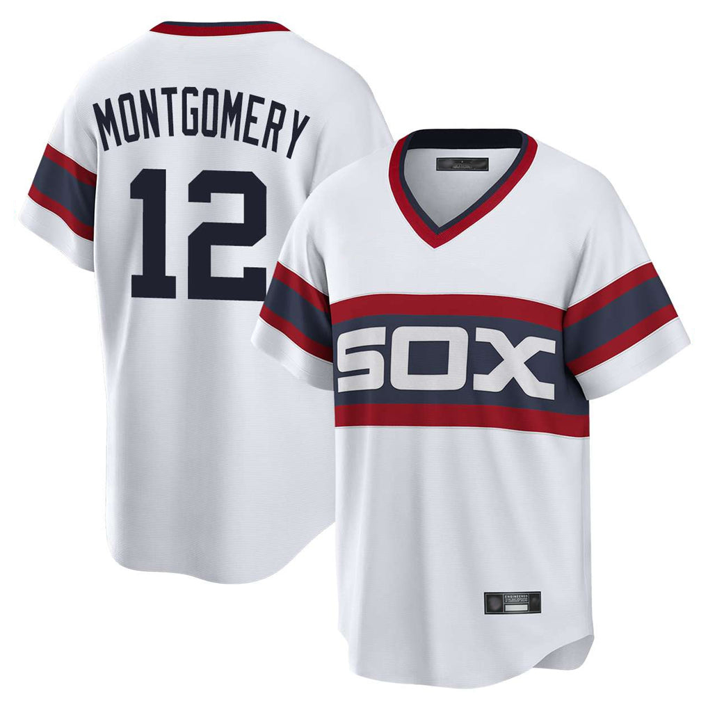 C.White Sox #12 Colson Montgomery Player White T-shirt Home Game Edoa Stitched Jerseys