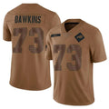 B.Bills #73 Dion Dawkins Player Brown Salute To Service Limited Edoa Stitched Jerseys