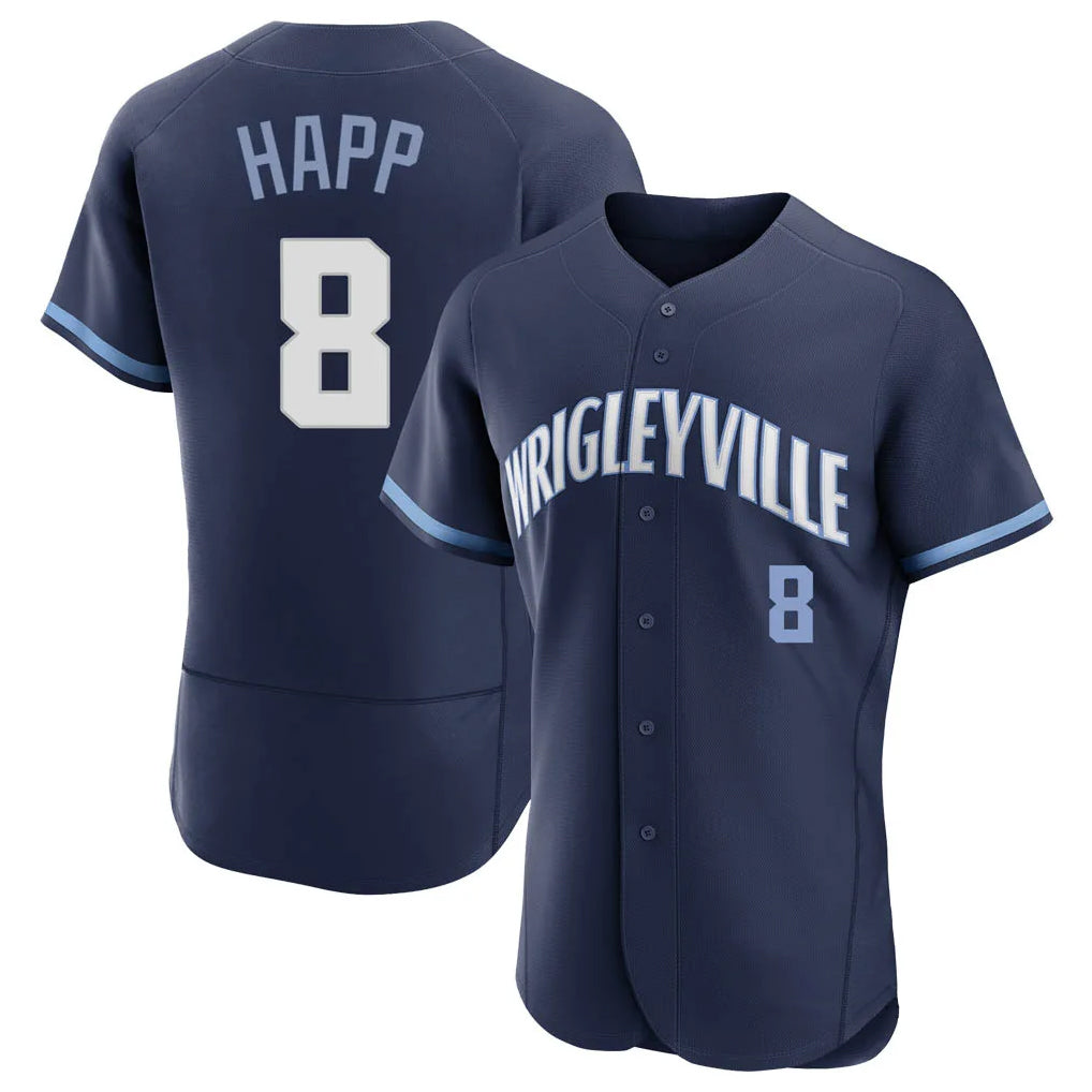 C.Cubs #8 Ian Happ Player Navy City Connect Limited Elite Home Edoa Stitched Jerseys