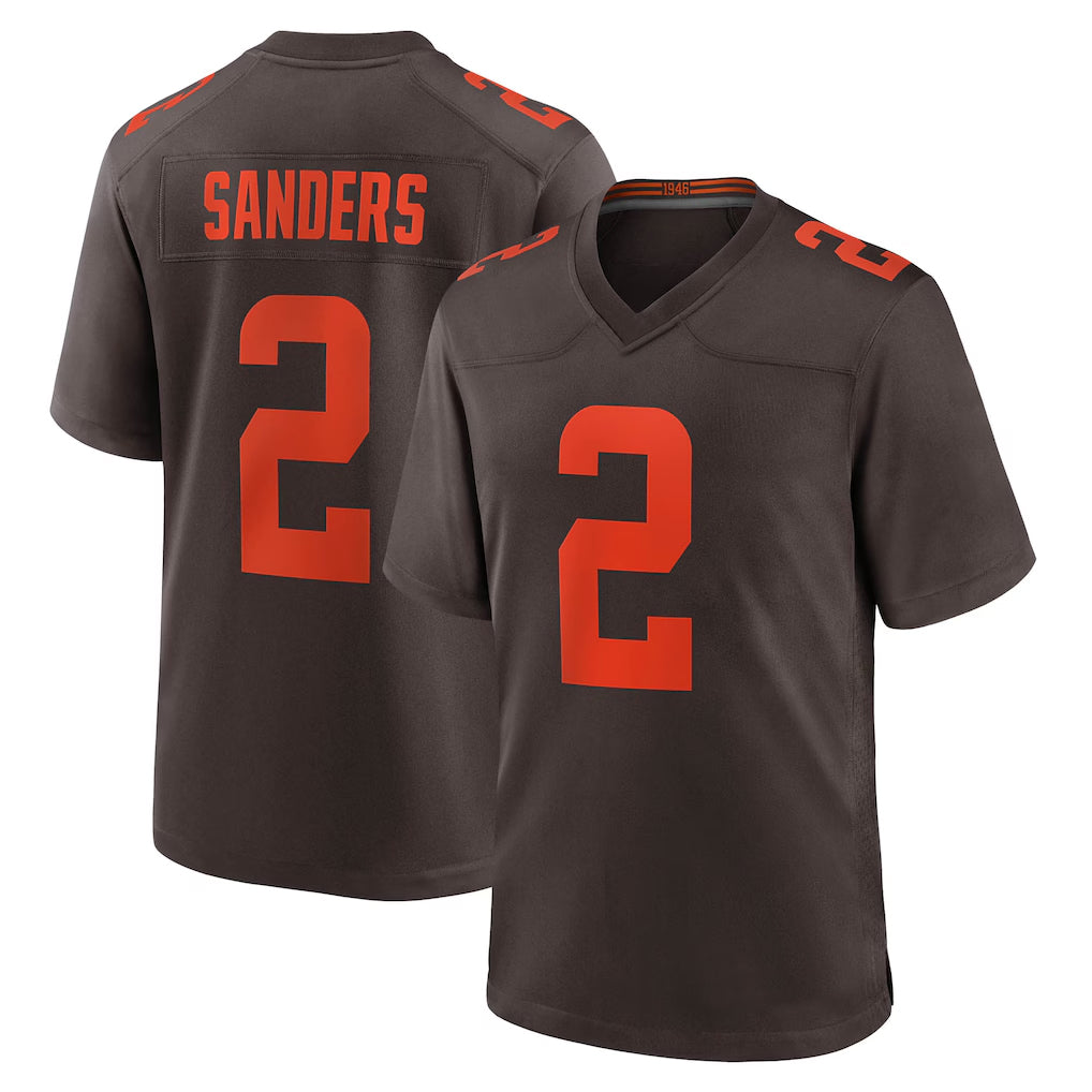 C.Browns #2 Shedeur Sanders Player Brown Alternate Home Game Edoa Stitched Jerseys