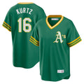 Athletics #16 Nick Kurtz Player Kelly Green Cooperstown Collection T-shirt Game Edoa Stitched Jerseys