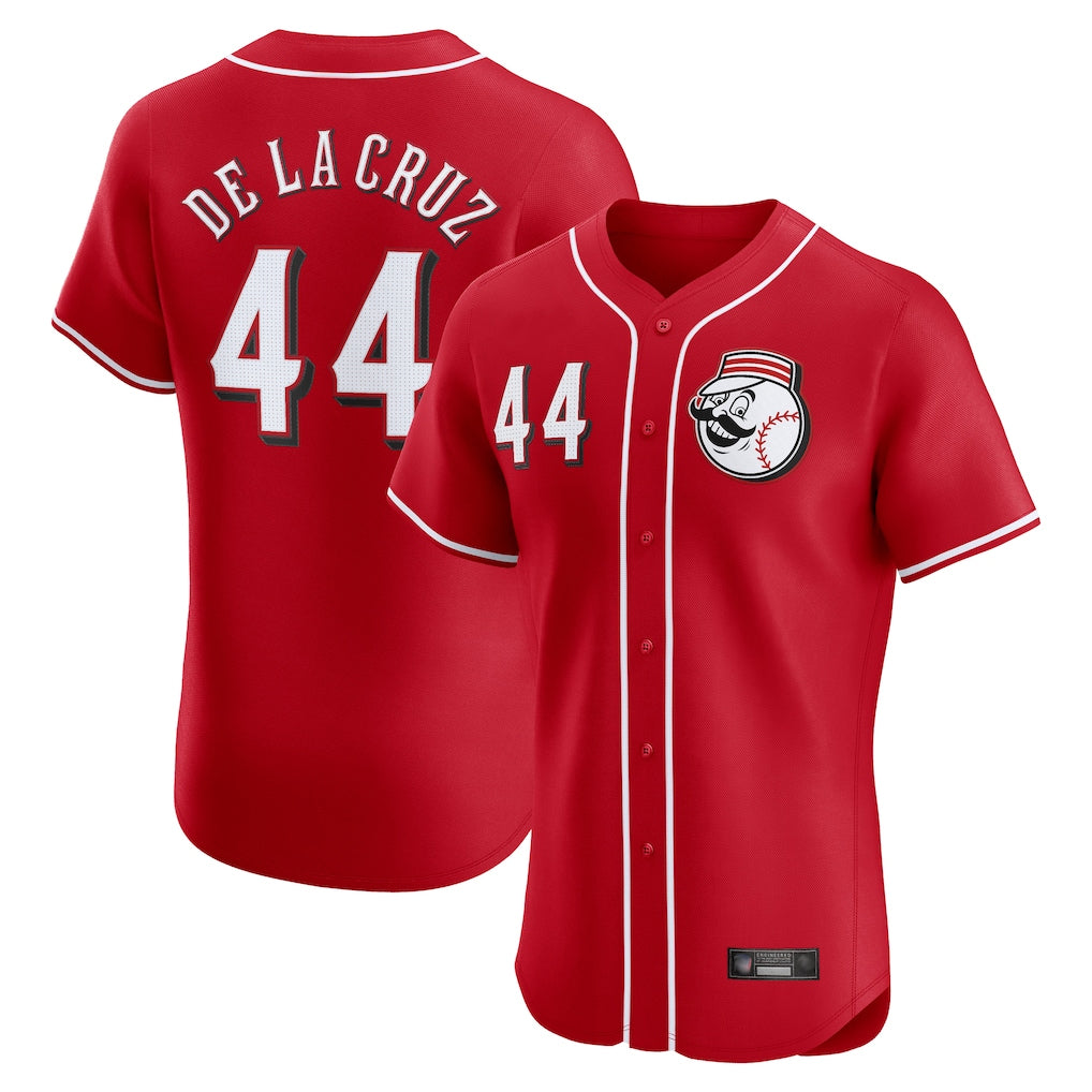 C.Reds #44 Elly De La Cruz Player Red Limited Elite Home Game Edoa Stitched Jerseys