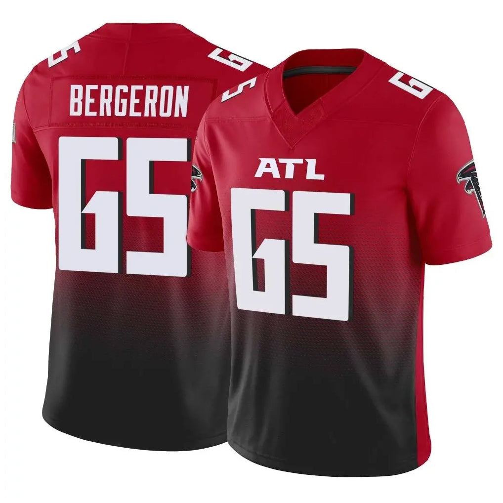 A.Falcons #65 Matthew Bergeron Player Red Vapor F.U.S.E. Limited Home Game Edoa Stitched Jerseys