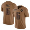 A.Falcons #6 Nick Folk Player Brown Salute To Service Limited Edoa Stitched Jerseys