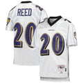 B.Ravens #20 Ed Reed Player White Mitchell & Ness Platinum Legacy Limtied Edoa Stitched Jerseys
